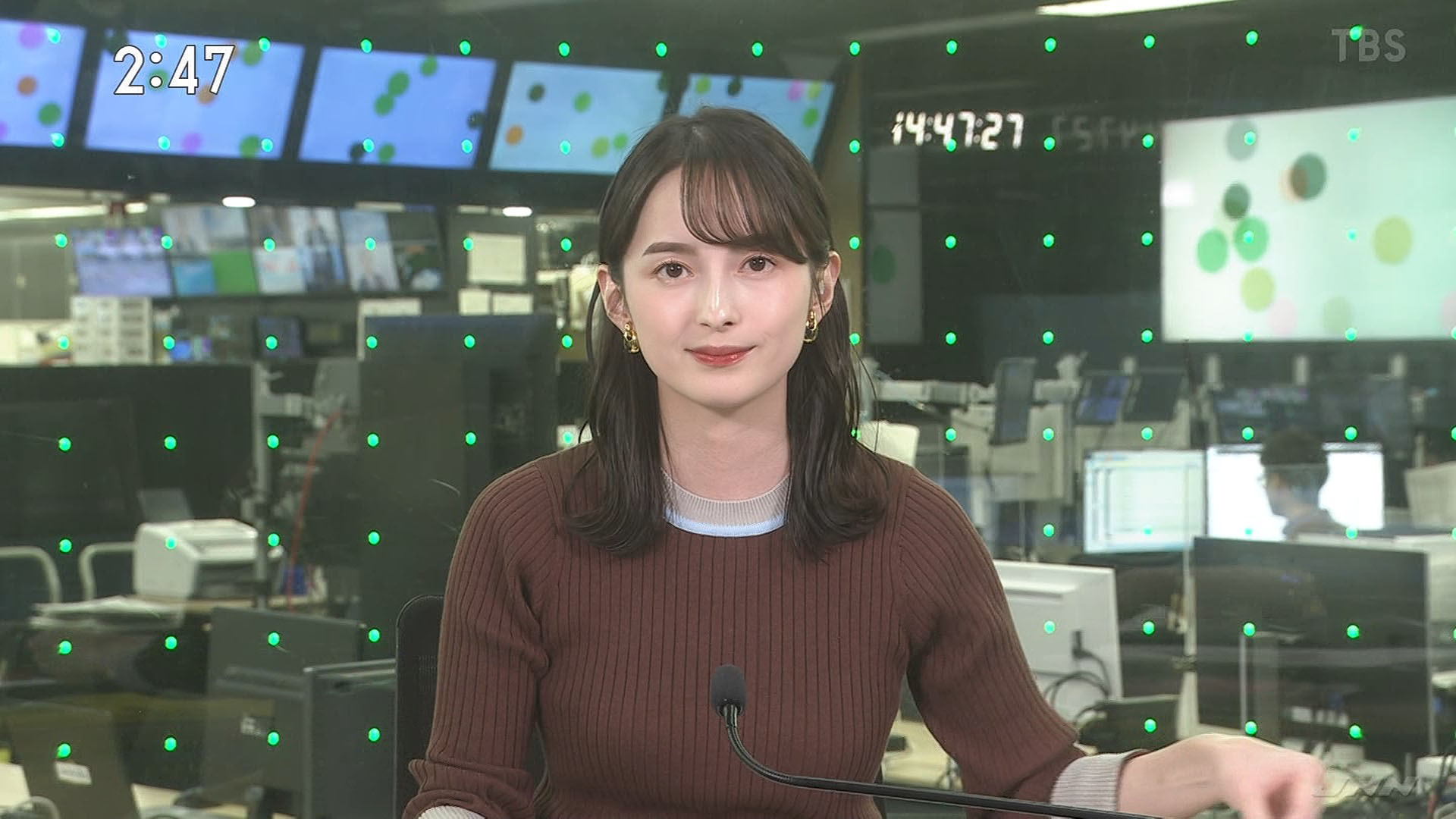 山本恵里伽アナウンサー、ニュース番組のスクショ