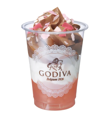 白桃 ダークチョコレート ソフトクリーム